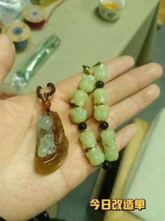 化腐朽为神奇!黄翡手绳+和田玉项链✨
